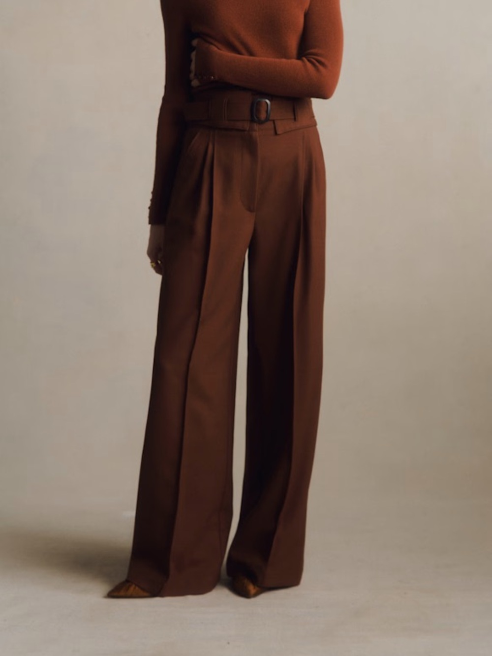 Sezane ZEONE PANT in Chocolate 36 (US 4)